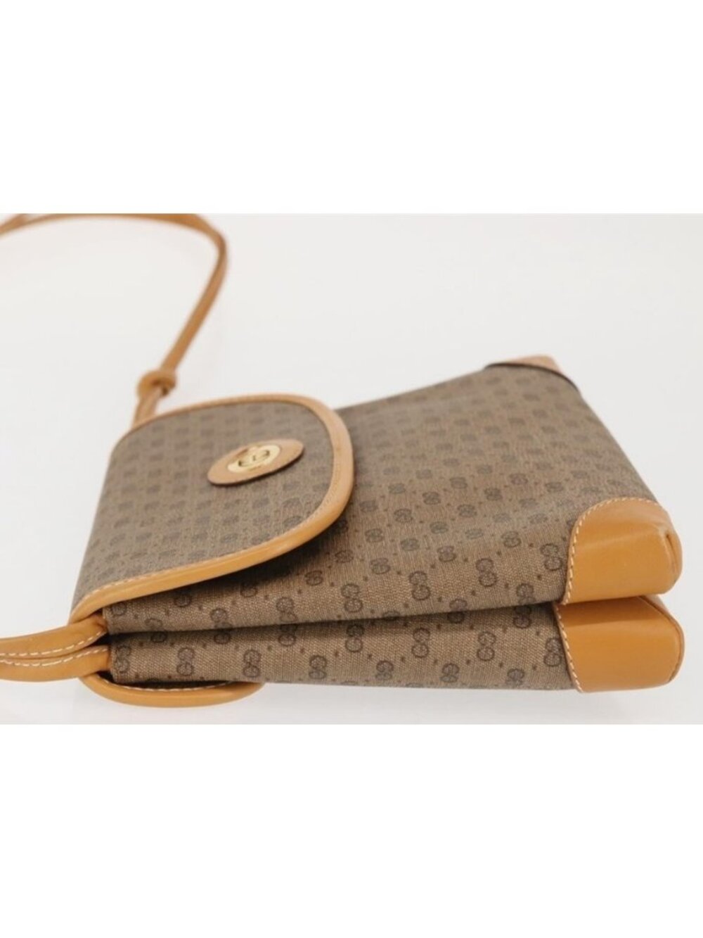 Authentic GUCCI Micro GG Supreme Shoulder Bag PVC Beige Gold 007 92 5548 - Picture 11 of 16